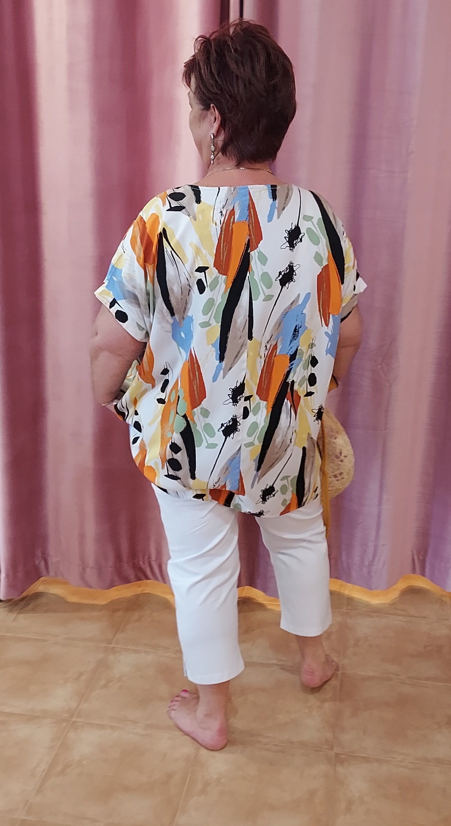 Dixy multi colour short sleeve top