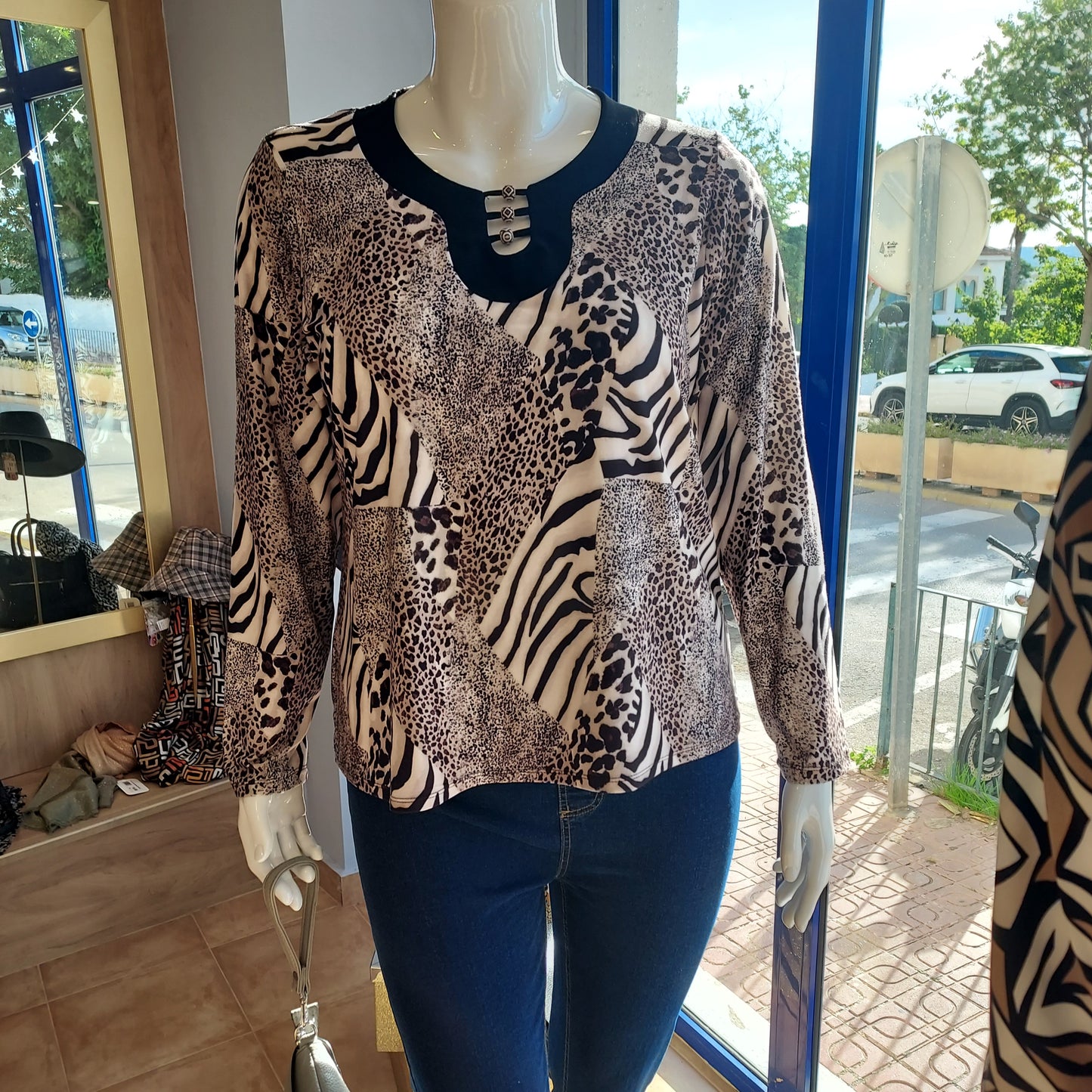 Cora animal print top