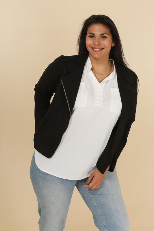 Black biker style jacket