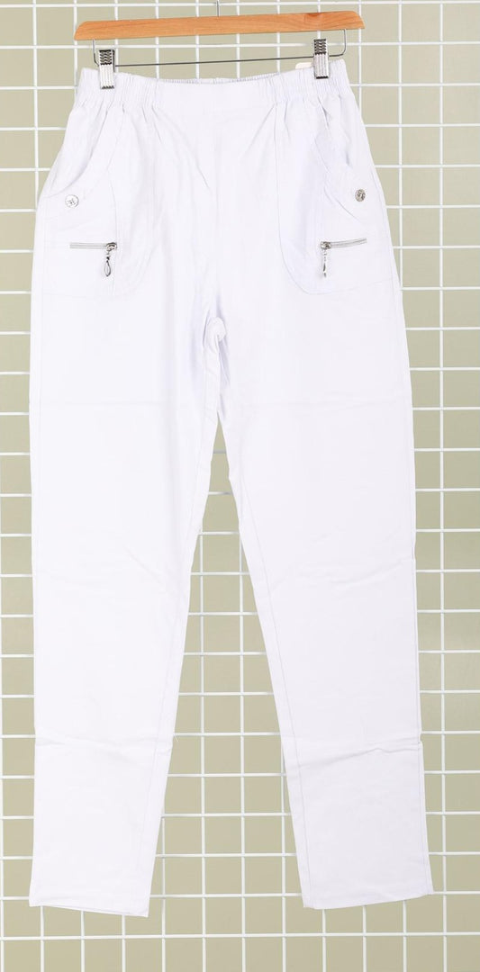 Blanca white long trousers