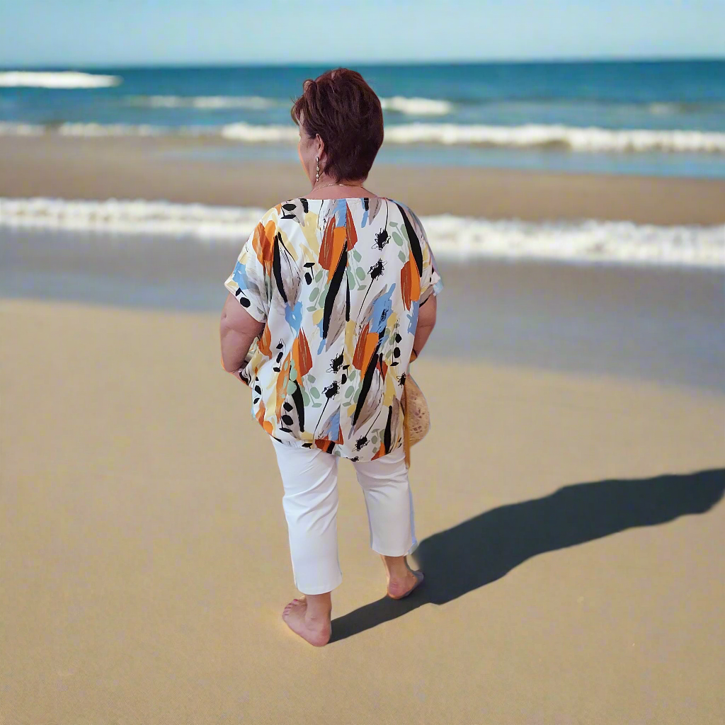 Dixy multi colour short sleeve top